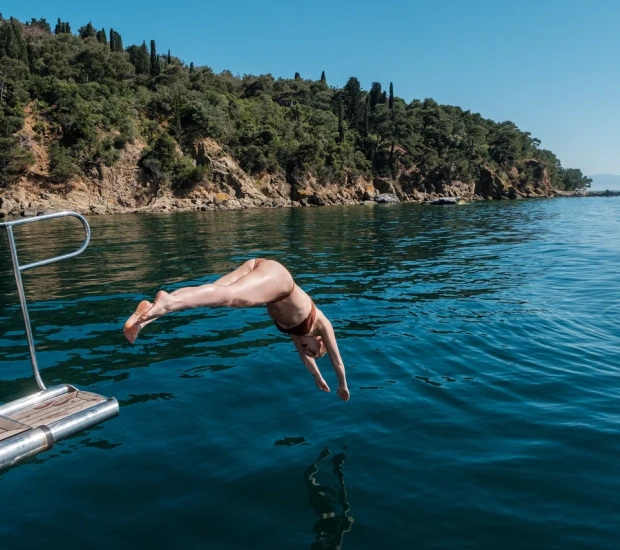 <p>Take a swim in the azure sea</p>