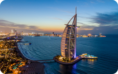 Burj al Arab (Sail) — the most famous hotel in Dubai