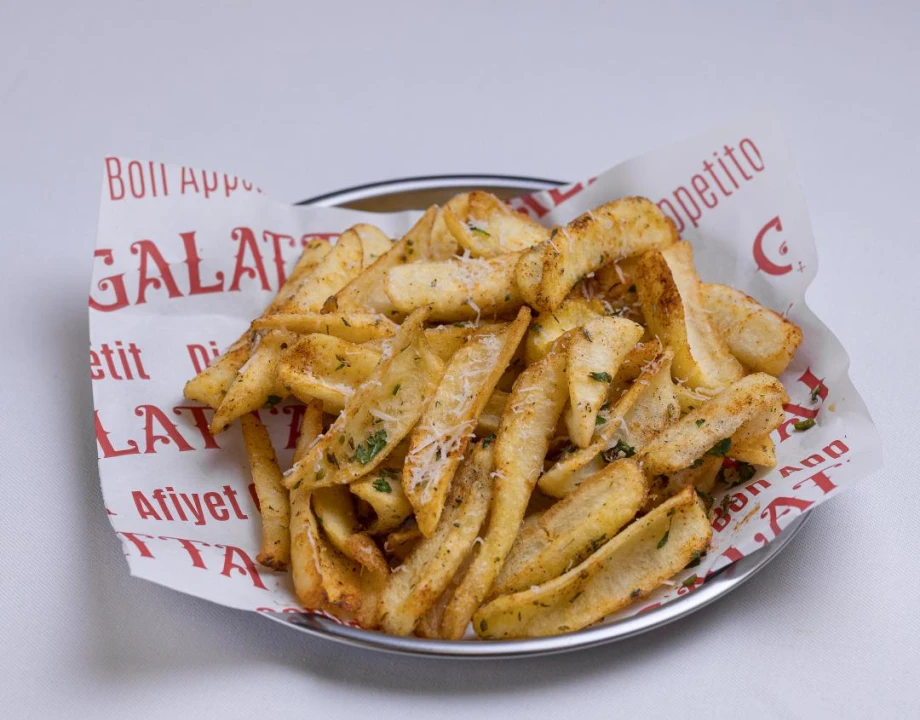 French fries with parmesan truffle