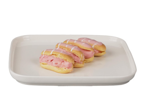Raspberry eclairs